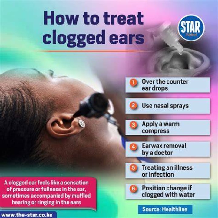 How do you clear a clogged ear?