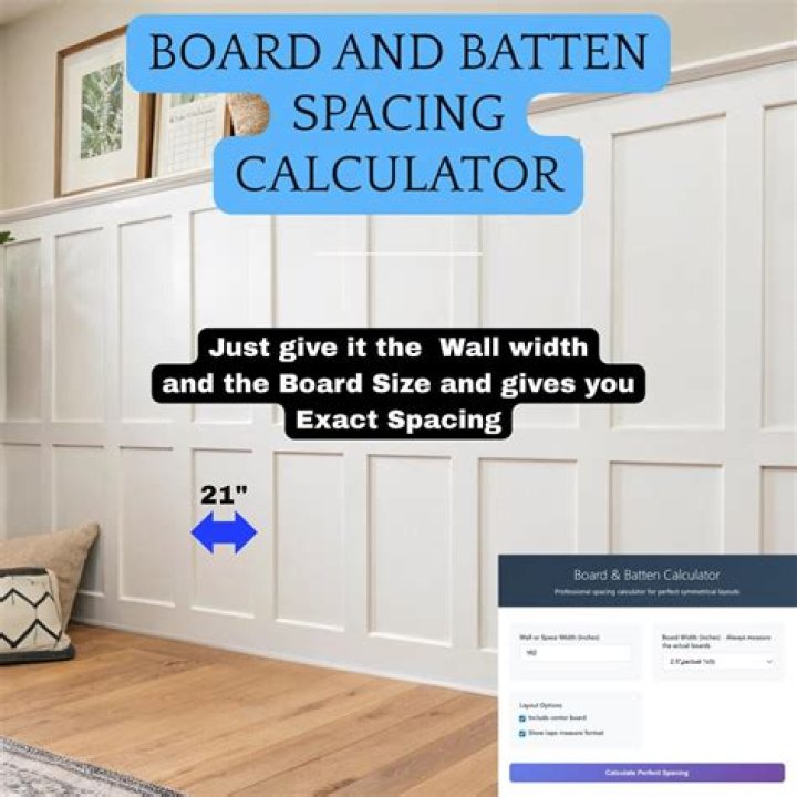 How much space should be between batten and board?