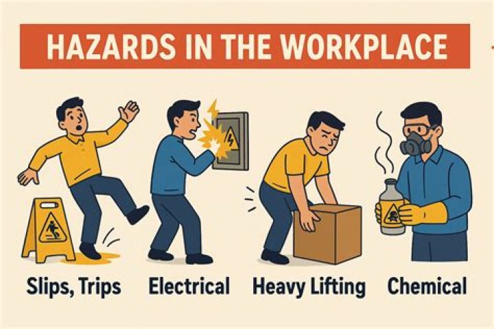What are 4 common workplace hazards?