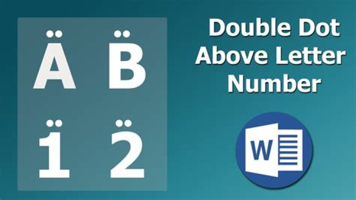 What are the 2 dots over a letter called?