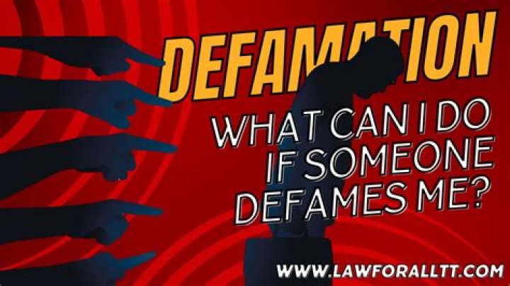 What do you do when someone defames your character?