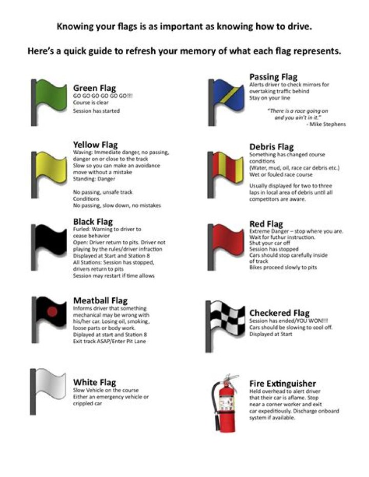 What flag means go in racing?