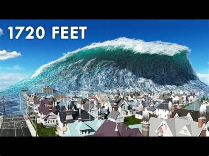 What is the farthest inland a tsunami has gone?